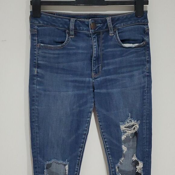 American Eagle Outfitters Denim - 𝅺AMERICAN Eagle 28x26 super stretch X size 6 high rise jeggings